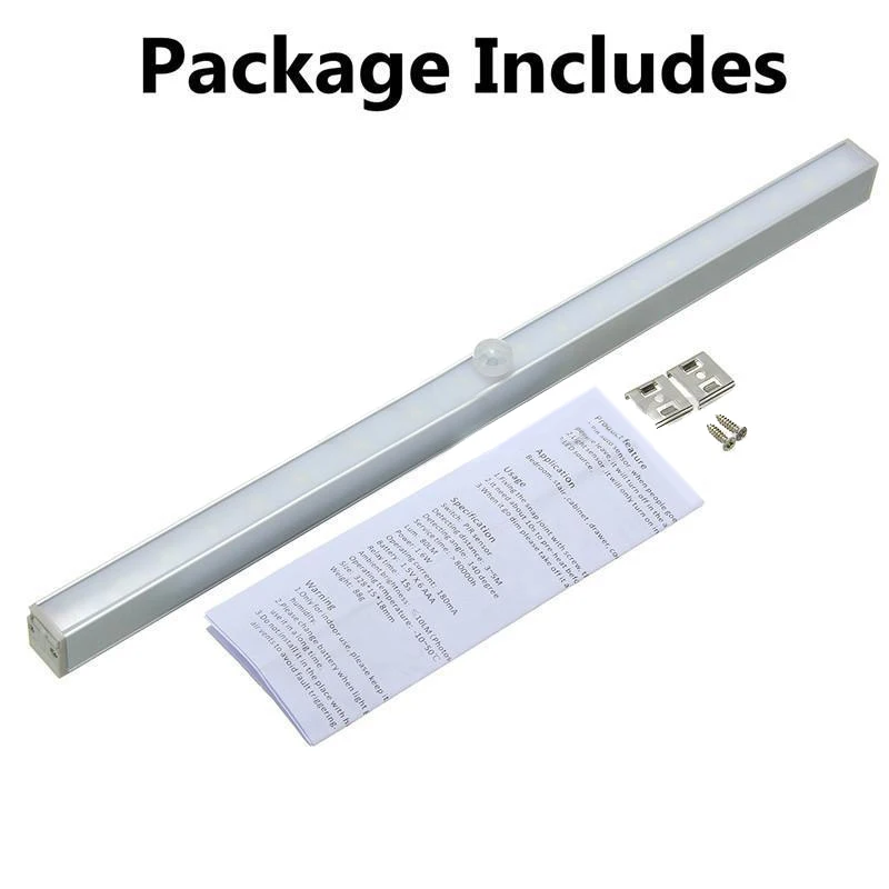 1pcs 20 LED Wireless Cabinet Night Light Motion Sensor LED Night Light for Closet Activated Stair Lamp Light