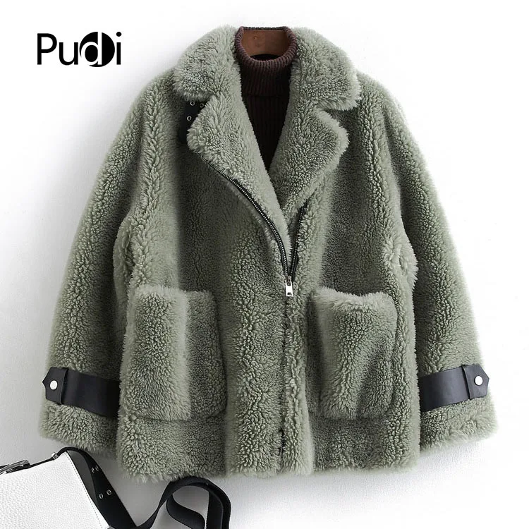 PUDI B181032 женская зимняя теплая куртка из натурального шерстяного меха, жилет из натуральной кожи для отдыха, пальто для девочек, Женская куртка, пальто