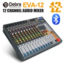 Debra Audio Clean sound!Pro EVA-12 12Channels Audio Mixer dj consoler with 48V Phantom Power USB Bluetooth for Recording Stage Debra Audio Clean sound!Pro EVA-12 12Channels Audio Mixer dj consoler with 48V Phantom Power USB Bluetooth for Recording Stage