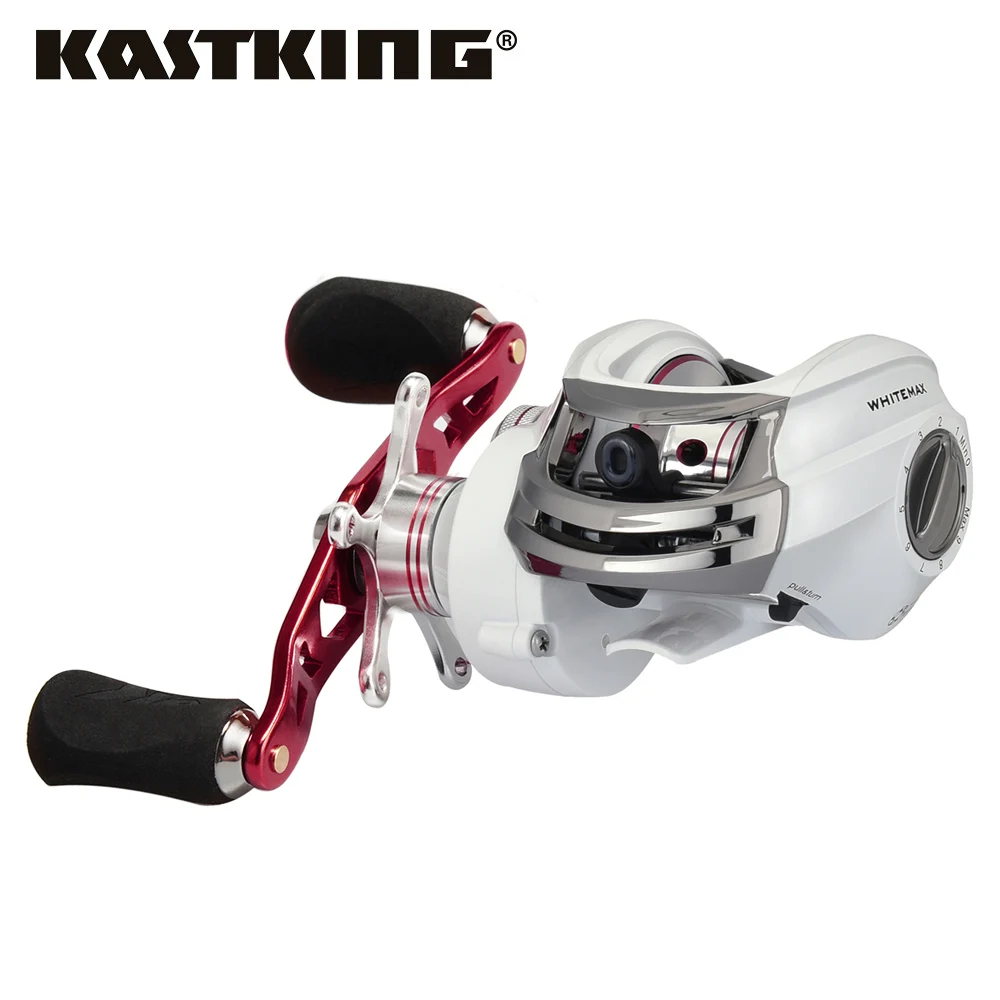 

KastKing Whitemax 17.5 Lb Baitcasting Reels Carbon Fiber Drag Crap Fishing Reels 5.3:1 Dual Brake System Freshwater Fishing Lure