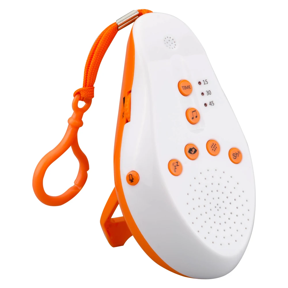 USB перезаряжаемая портативная детская звуковая записывающая машина для сна 16 успокаивающих звуков функция активации голосового датчика оранжевый