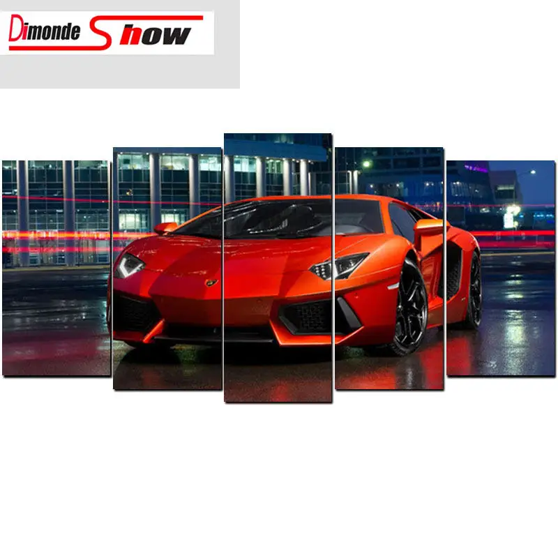 

100% 5D DIY Diamond Stickers Deco Paint Embroidery Full Square Diamond Racing Car Cross Stitch Rhinestone MosaicPaint giftS toy