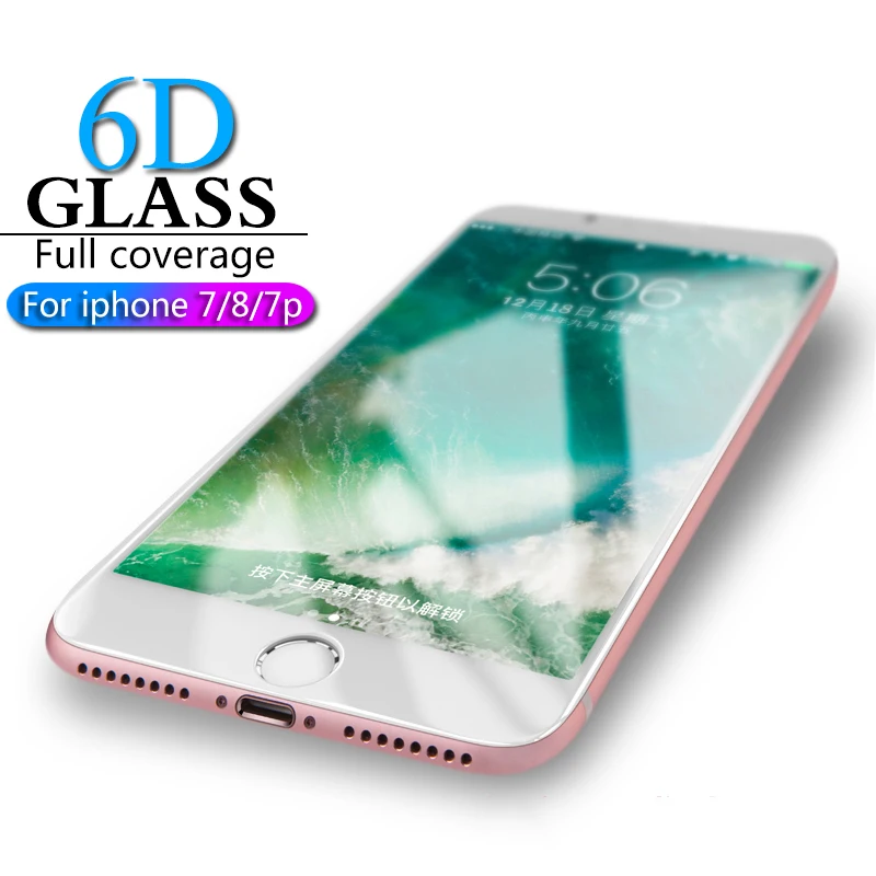 HICUTE 6D Schutz Glas für iPhone 7 8 screen protector iPhone 7 8 plus Gehärtetem Glas auf iPhone 7
