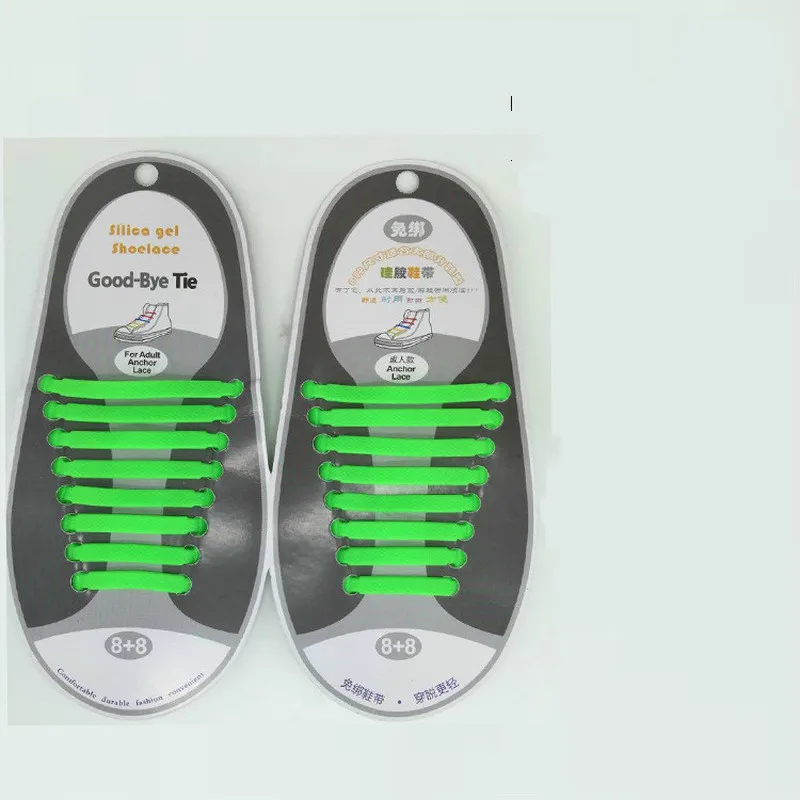 16 шт./лот силиконовые шнурки эластичные для обуви специальные без завязок мужчин