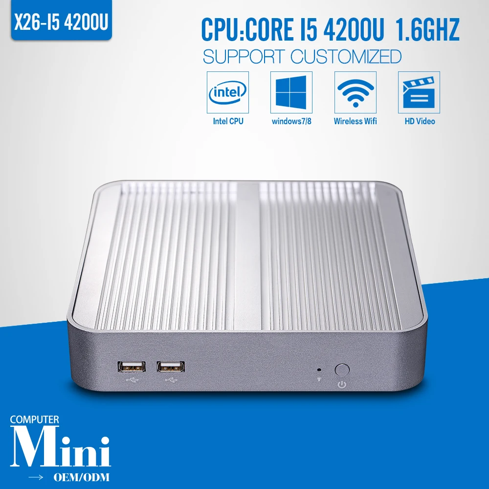 I5 4200U 1.6GHz No ram,ssd,wifi Desktop Computer,Game PC. Fanless Motherboard,Mini PC ,Tablet,HDMI,VGA,