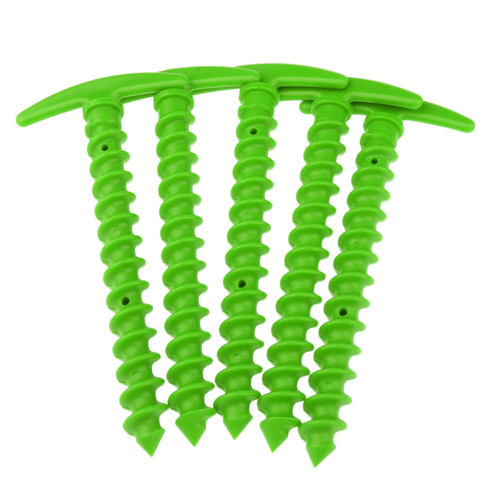 5pcs Plastic Stakes Small Tarp Stakes Tent Spikes for Sand Lawn Beach Blankets Compact Lightweight Tent Pegs