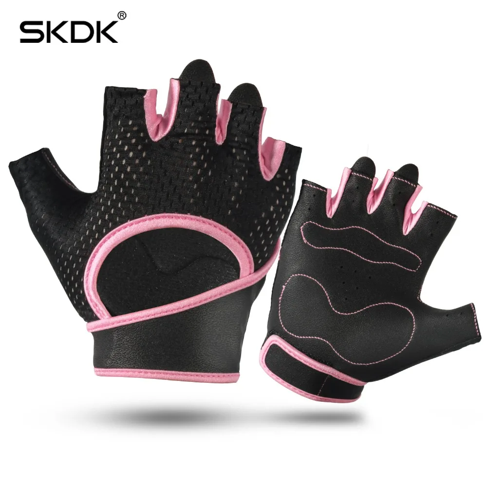 SKDK Half Finger Breathable font b Fitness b font Weight Lifting Crossfit Men Gym Gloves Wrist