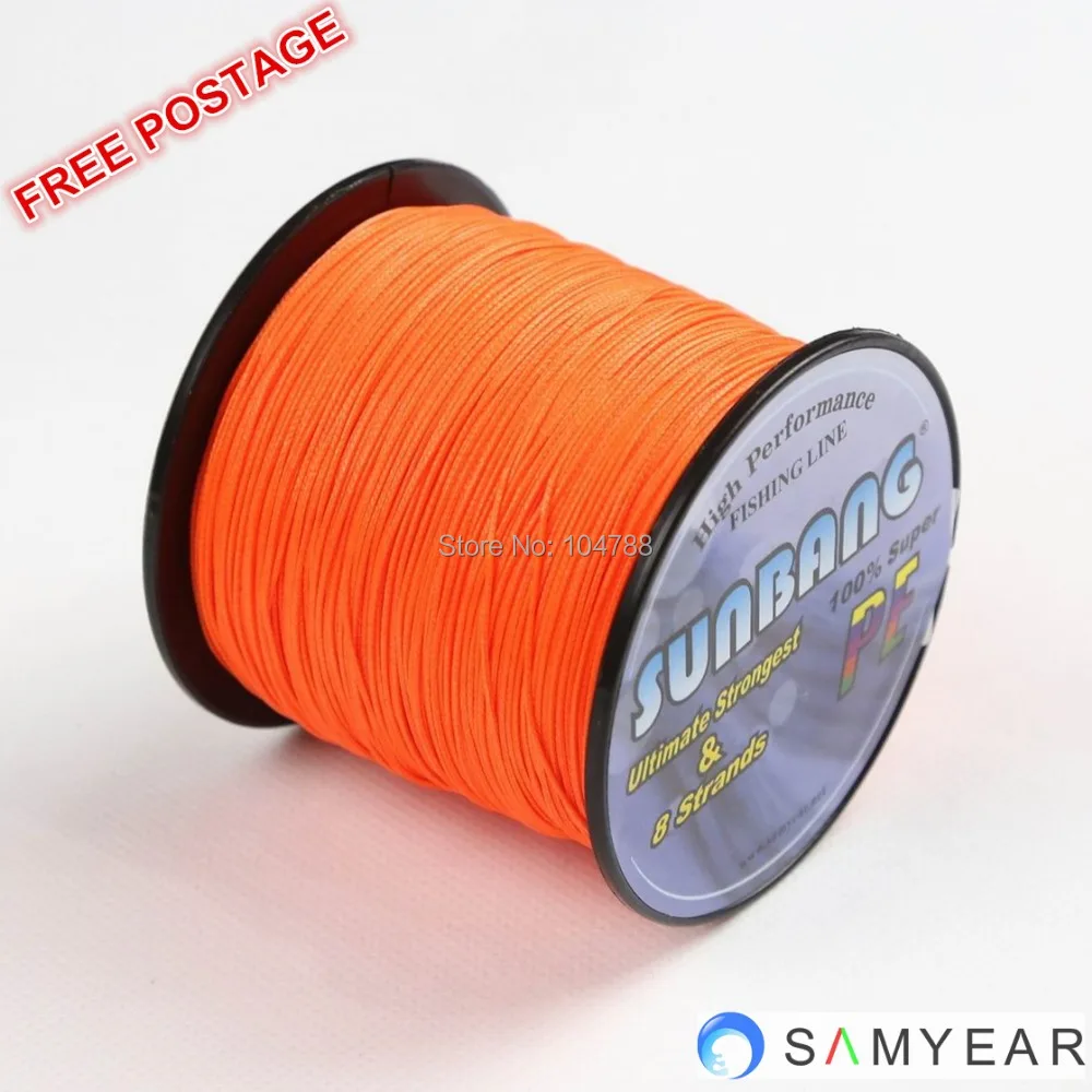 8 strands 500 м SUNBANG бренд супер сильный япония Multifilament чп плетеная Fishig линия 30 / 40 / 50 / 60 / 70 / 80 / 90 / 100LB