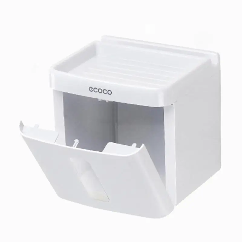 Водонепроницаемая ткань для ванной коробки пластиковая ванная и туалет бумажный держатель настенный бумажный двойная коробка для хранения слой