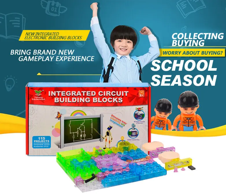 

[Temila] 115pcs Projects DIY Circuit board falsh toy Integrated circuit electronic building blocks school science experiment