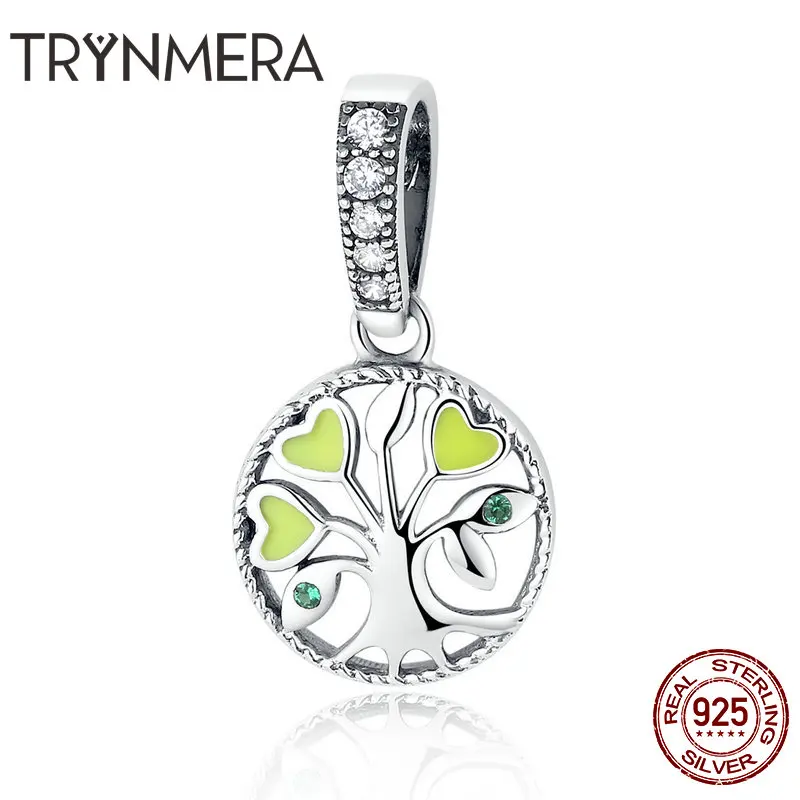 

925 Sterling Silver Pendant Tree of Life family Tree 925 Beads Charms fit Pandora Bracelet DIY Original Jewelry