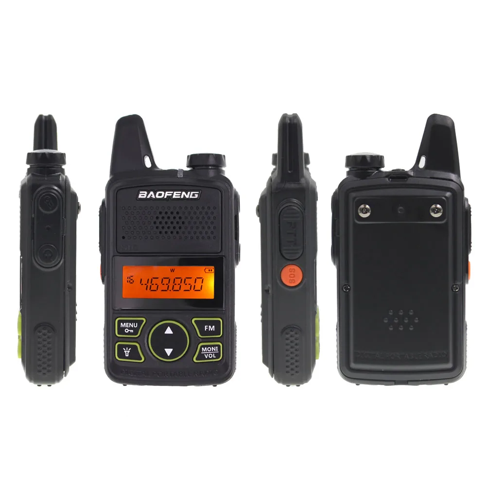 2 шт BAOFENG BF-T1 UHF 400-470MHZ мини Портативное двухстороннее радио BFT1 портативный приемопередатчик размера