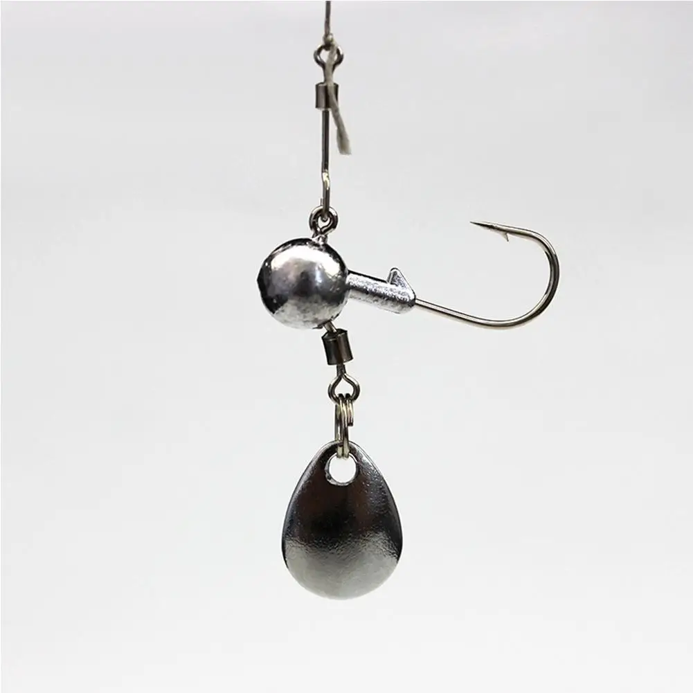 LumiParty 20PCS Fishhook Jig Hooks Lead Fishing Hook Sharpened Treble