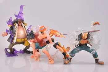 

One Piece Monkey D. Luffy 13cm 4pcs/set action model figure anime action Teach Ace collection toy gift