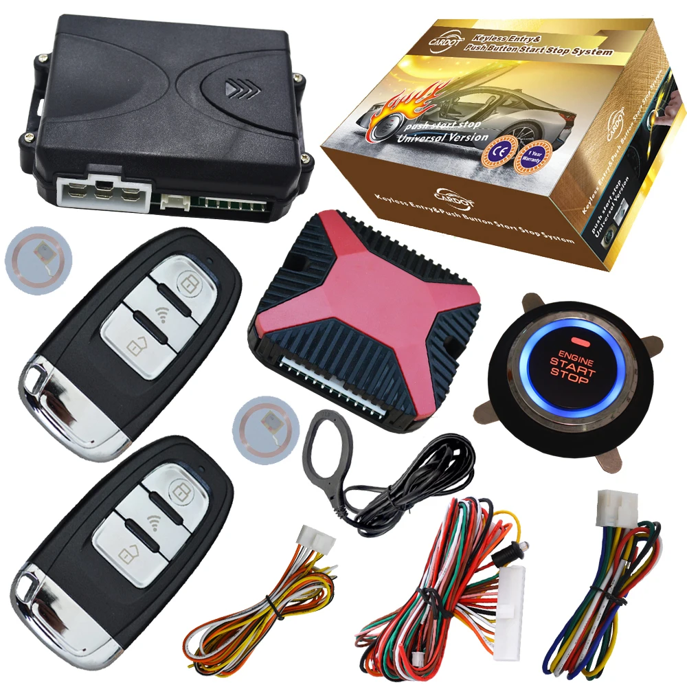 

car remote keyless entry with push start stop engine button rfid coil built in remotes 15 minutes time engine flameout no pke