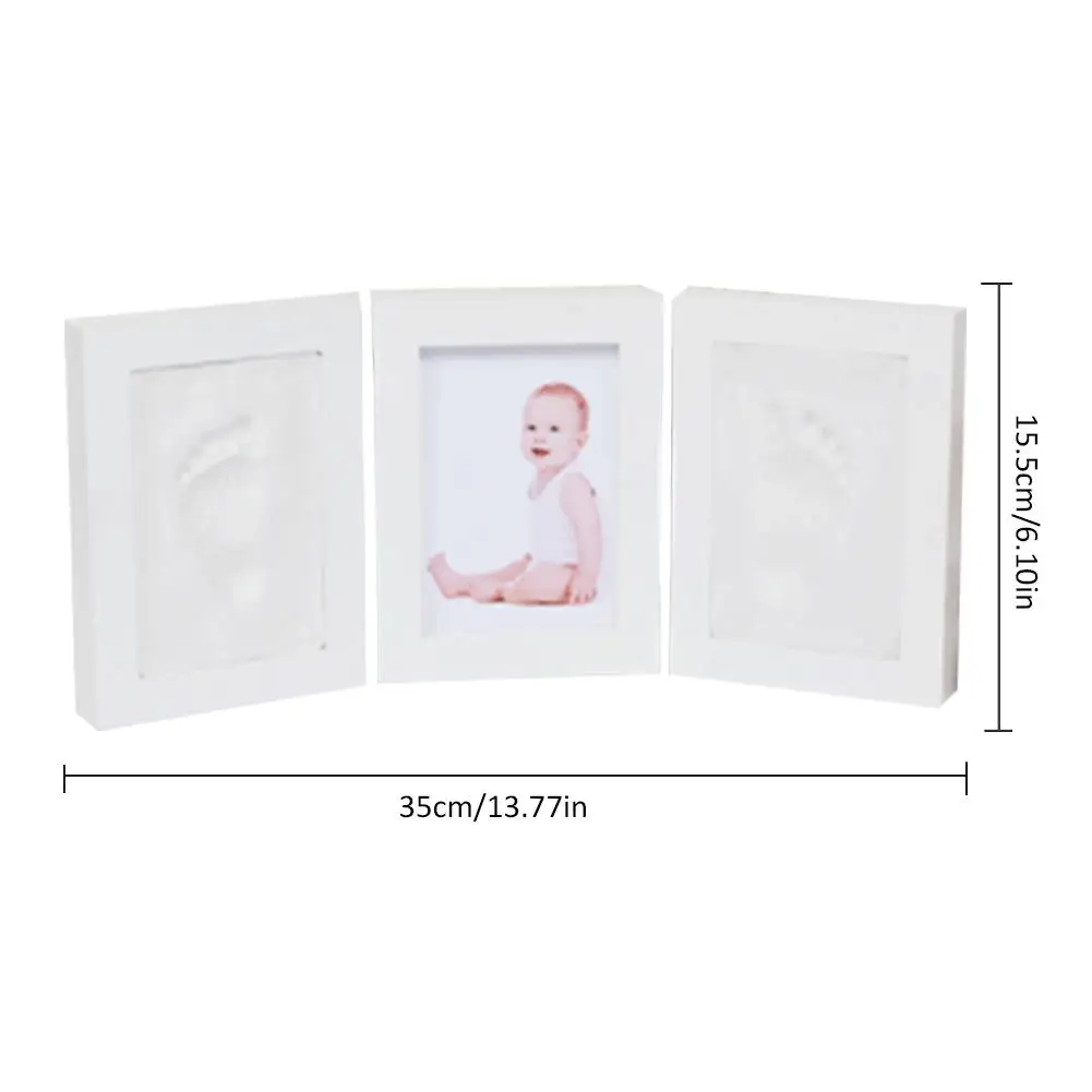 Hand And Foot Print Commemorative Photo Frame Baby Hand And Foot Print Hand And Foot Ink Mud Creative Baby Birthday Souvenir