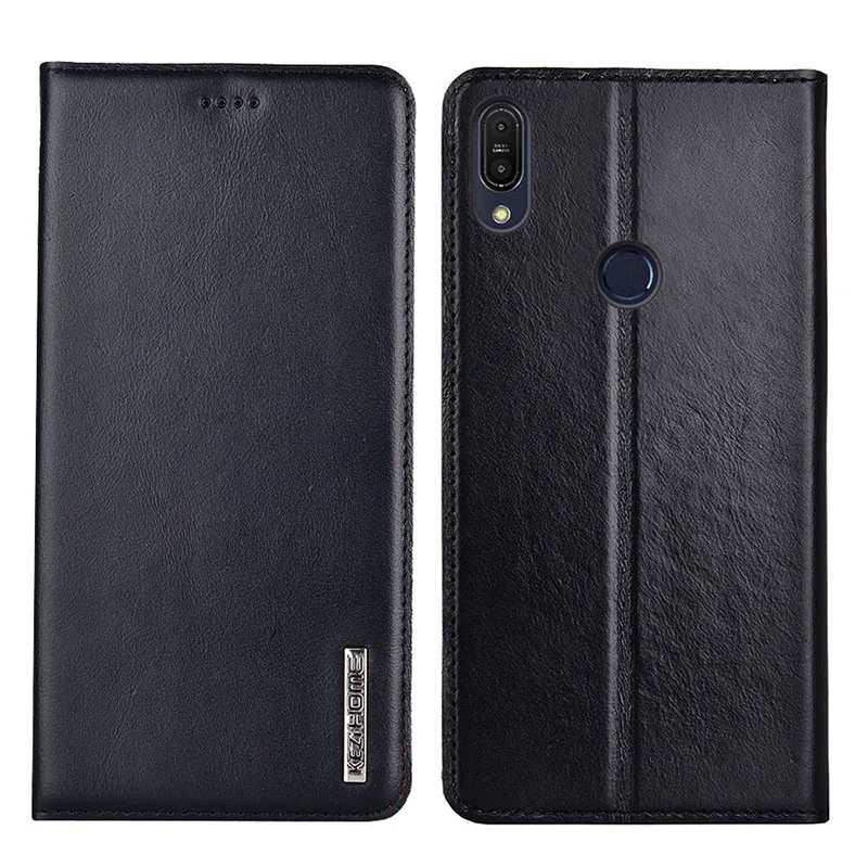 for Asus Zenfone MAX Pro M1 ZB601KL X00TD Case Flip Genuine Leather