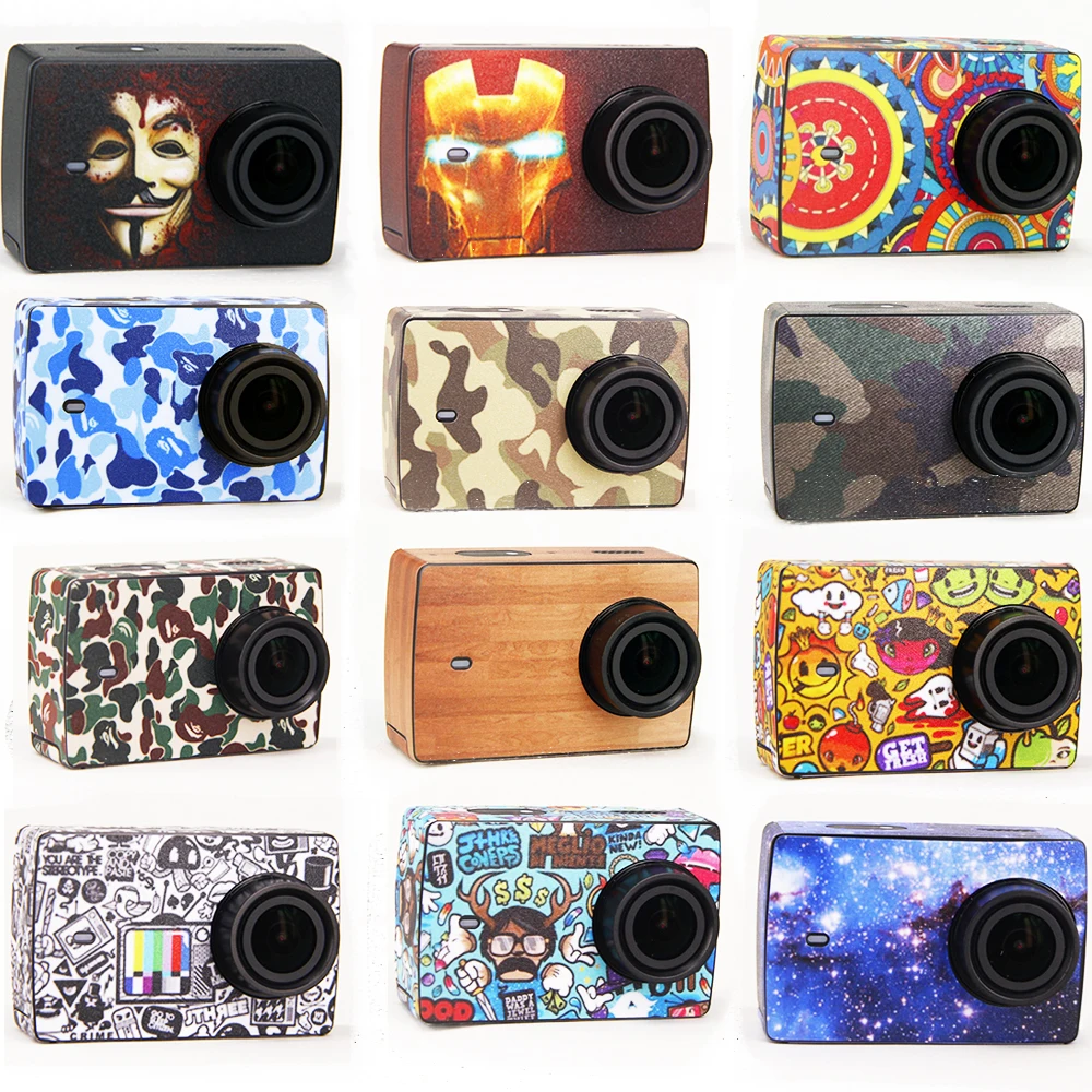 For xiaomi yi 4K xiaoyi 2 sport camera sticker skin protector case xiao yi accessories cam