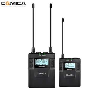 

COMICA CVM-WM300 (C) UHF 96-channels Metal 120m Wireless Mono/Stereo Lavalier Interview Microphone Kit Transmitters & Receiver