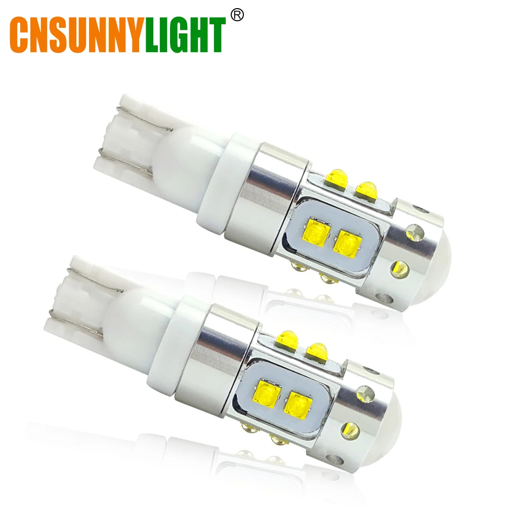 CNSUNNYLIGHT T10 LED 194 920 912 921 Super Bright Bulbs Car Front Side Marker Parking Back-up Turn Reverse Brake  Signal Lights (5)