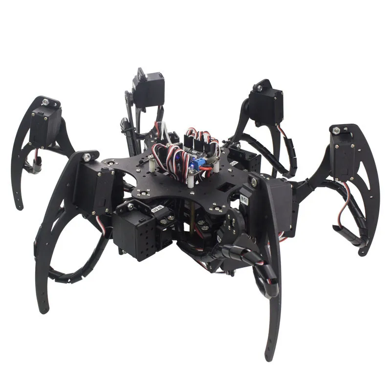 

DIY 18DOF spider machine frame kit 3mm aluminum alloy six-foot six-legged robot (no servo) remote control robot toy