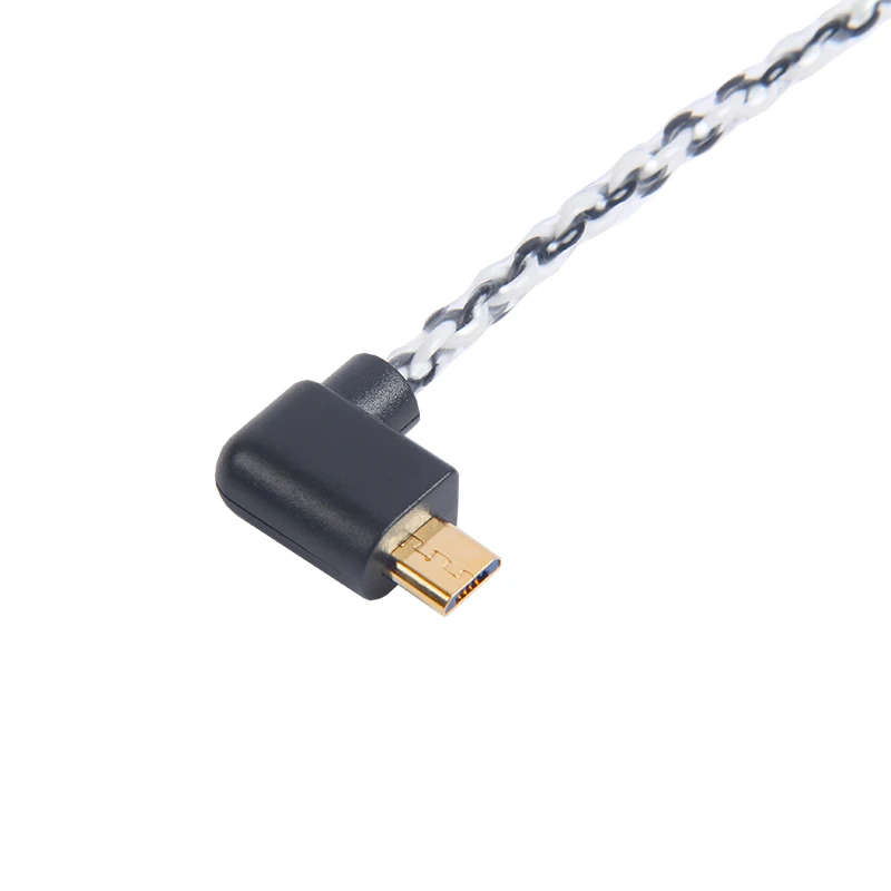 Кабель ZY Fanmusic OTG type c к micro usb 6N с одним кристаллом посеребренный кабель для