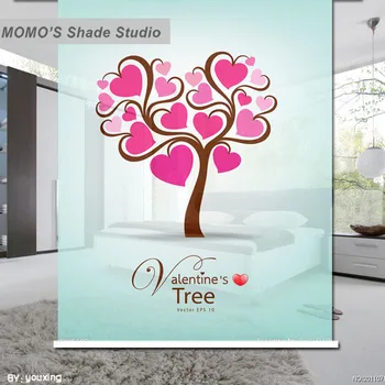

MOMO Roller Blinds Blackout Design Window Blinds Painting Curtains Roller Shades Thermal Shutter Fabric Custom Size, Alice 322