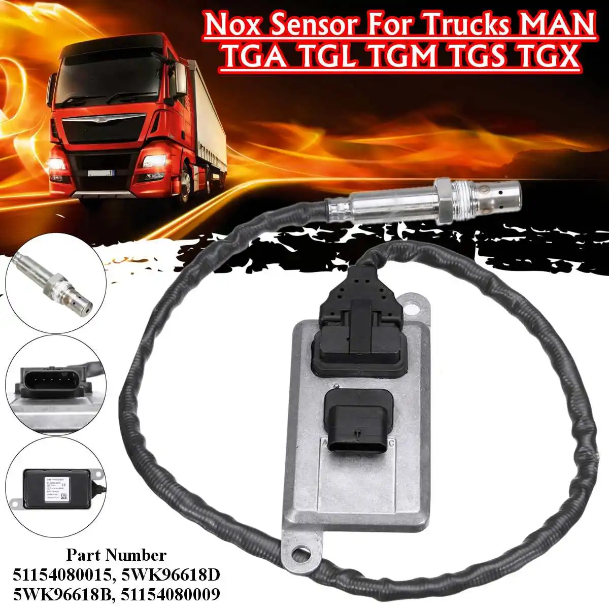 

5 pin Nox Sensor For Trucks MAN TGA TGL TGM TGS TGX #51154080015 5WK96618D 5WK96618B 51154080009 Accessories