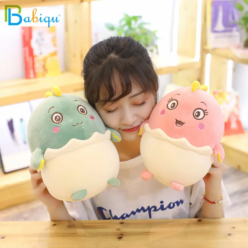 

Babiqu 1pc 30/40cm Cute Dinosaur Plush Toys Cartoon Stuffed Eggshell Dinosaur Doll for Kids Soft Kawaii Pillow Christmas Gift