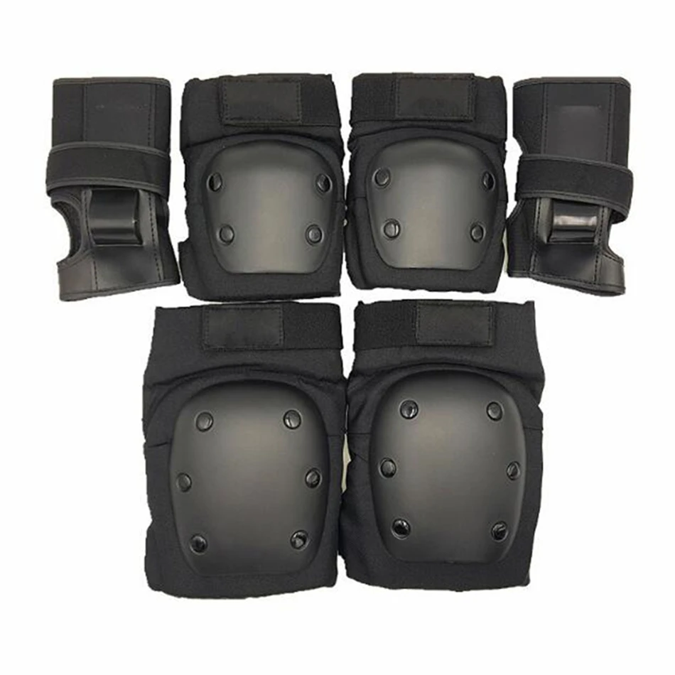 6-pads outdoor الرياضة المعصم الكوع الركبة الوسادة حامي مضمنة الأسطوانة التزلج تزلج سكيت دراجات التزلج العدوانية ، I64