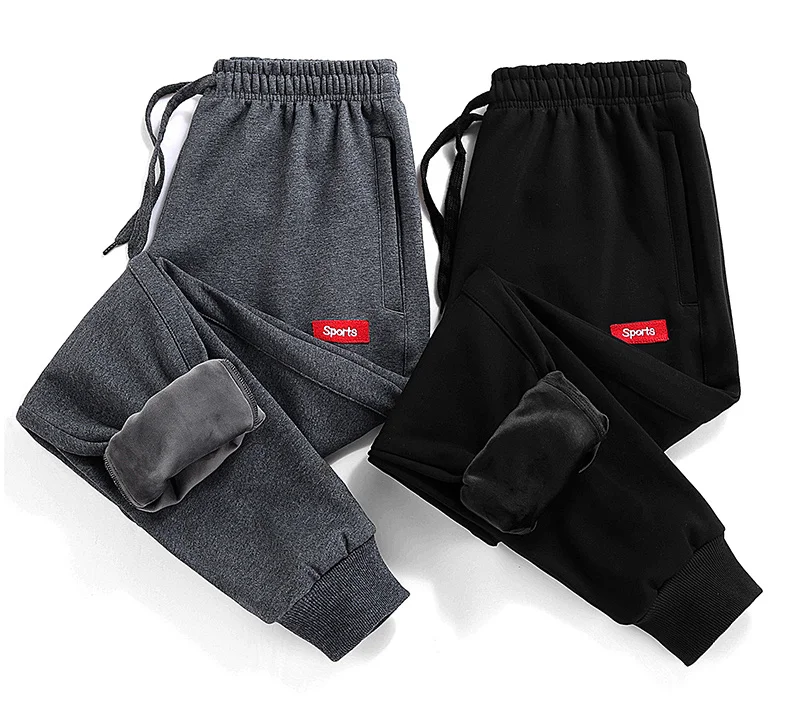 Fletiter спортивные штаны брюки мужские модные брюки мужские джоггеры pantalon homme шаровары мужские зимние теплые плюшевые брюки 4XL