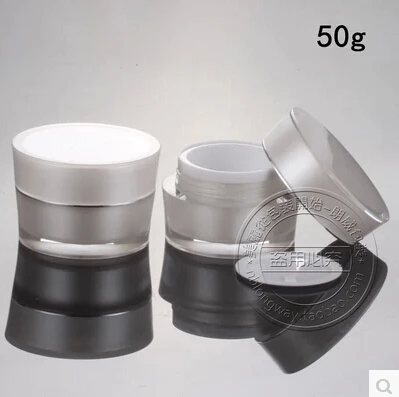 

50G white ACRYLIC cone-shape cream jar ,plastic white cosmetic container,acrylic 50g empty Cosmetic Packaging