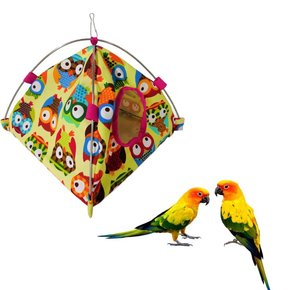 New Small Pet Tent Birds Nest Hamster Chinchillas Hanging Hammock Parrot Tent Create Diy Pet House Tents Outdoor Folding #A