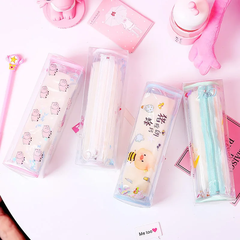 

Quicksand Into The Oil Pen Bag Girl Students Transparent Pencil Case Small Fairy Large Capacity Pencil Bag