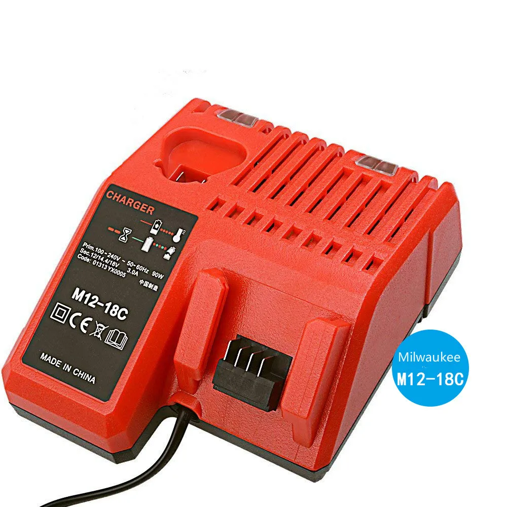 For Milwaukee M12-18C lithium battery charger milwaukee12V-18V battery charger M1218 For Milwaukee M12-18C lithium battery charger milwaukee12V-18V battery charger M1218