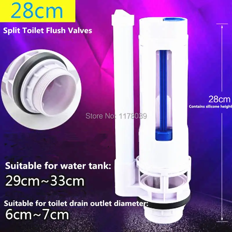 

28cm Split Toilet Flush Valves,Split Toilet Drain valve Suitable for toilet ceramics drain outlet diameter 6-7cm,J17422