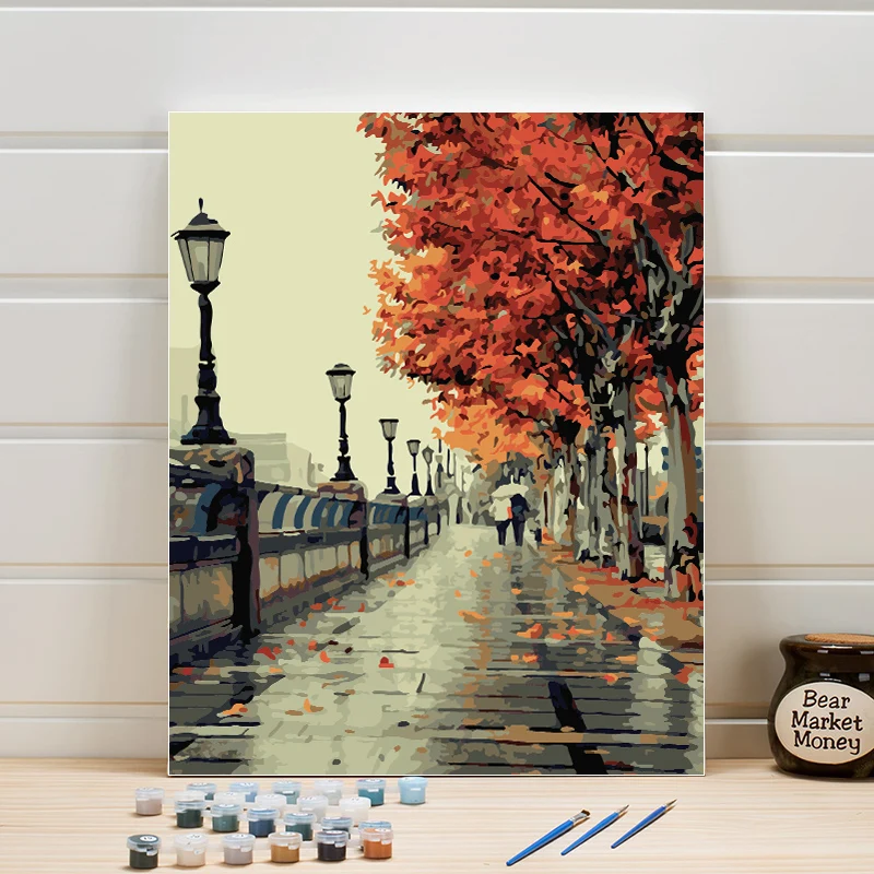 

Canvas Painting By Numbers Landscape Paint Acrylics Coloring Module Arts Wedding Decoration Wall Pictures For Living Room Crafts