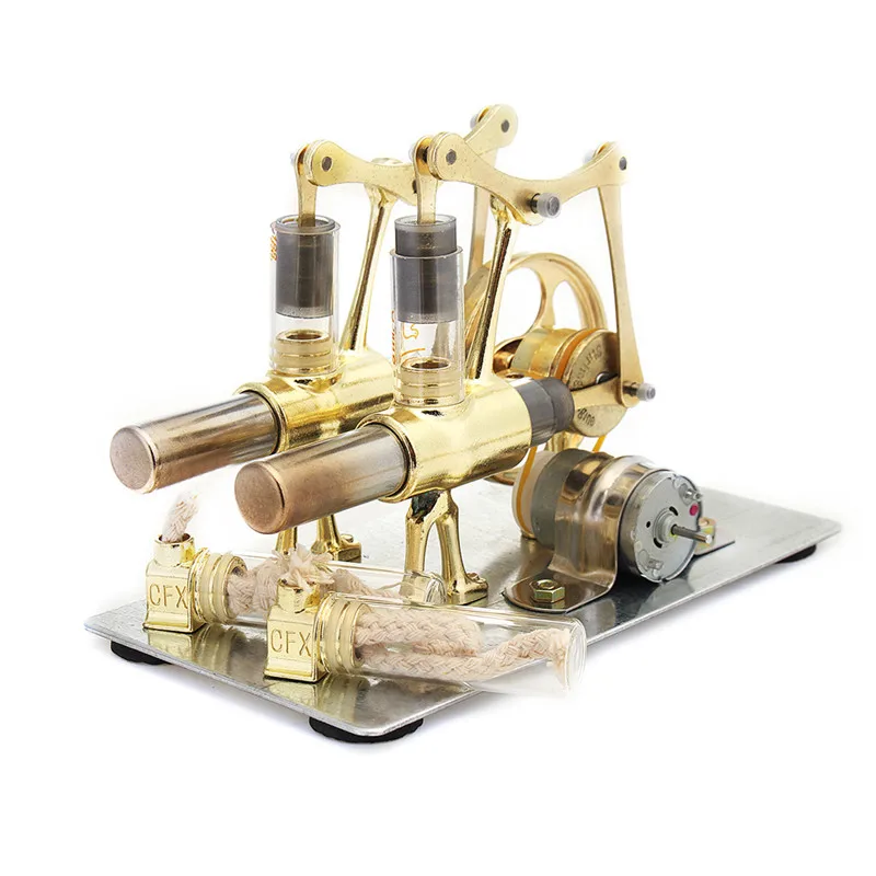 

Stirling Engine Model Hot Air Stirling Engine Generator Double Cylinder Engine Model School Education Equipment