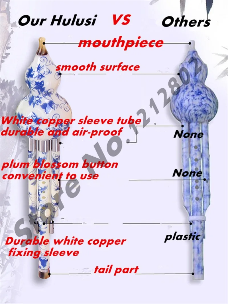 Кукурбит флейта Хулуси Смола Тыква Flauta Хулуси C/Bb ключ синий и белый фарфор флейта-калебас Hulusi фольклорный музыкальный инструмент