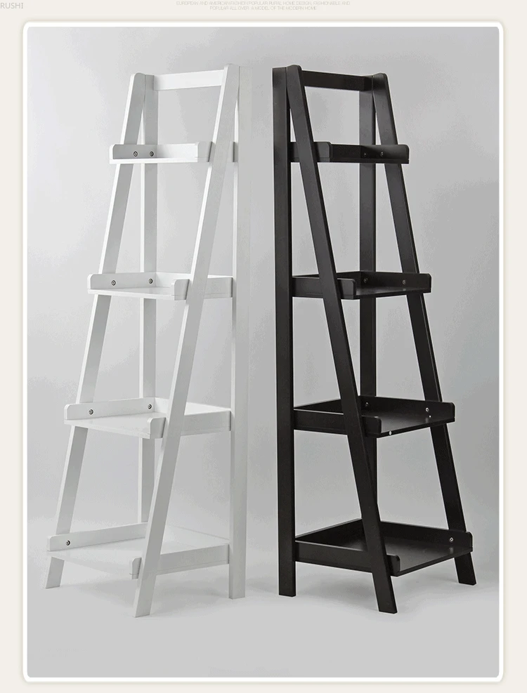 buy Ladder corner frame bedroom partition wall partition flower rack corner home furniture wall shelves book storage bookcase
