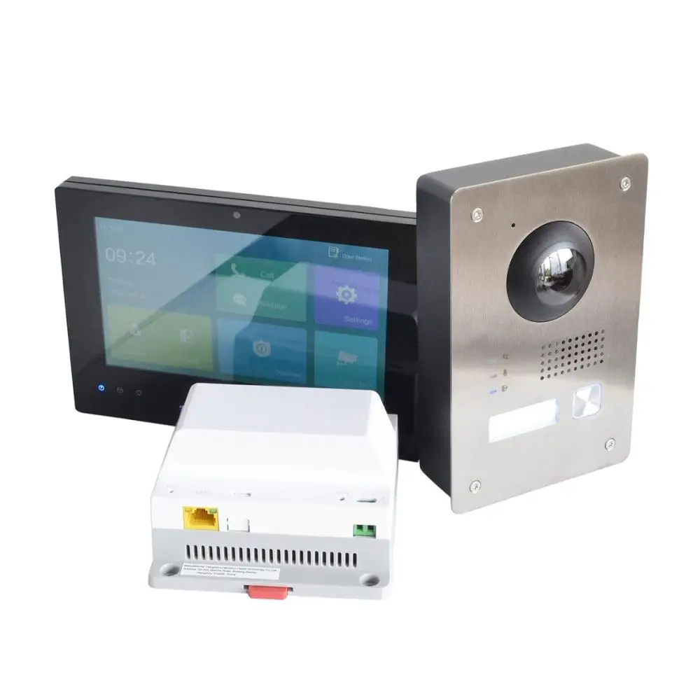 HIK 2-проводной IP видеосвязь комплект Комплект multi-язык HD 2MP, ip-дверной звонок, dooe телефона, водонепроницаемый - Цвет: Flush box KIT