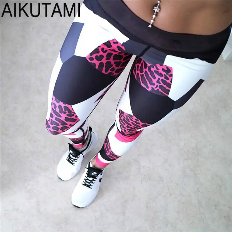 leopard running tights