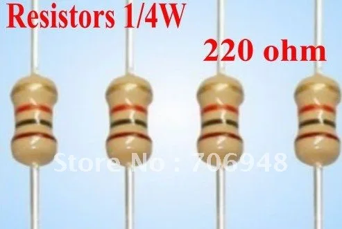220 Ohm Metal Film Resistor 1/4W 220 ohm 1% Ideal for Raptor For Mods Ships FAST 