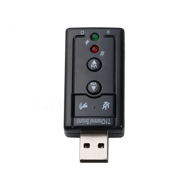 Мини канал 7 1 CH 3D внешняя звуковая карта USB 3 5 мм разъем стереогарнитура микрофон