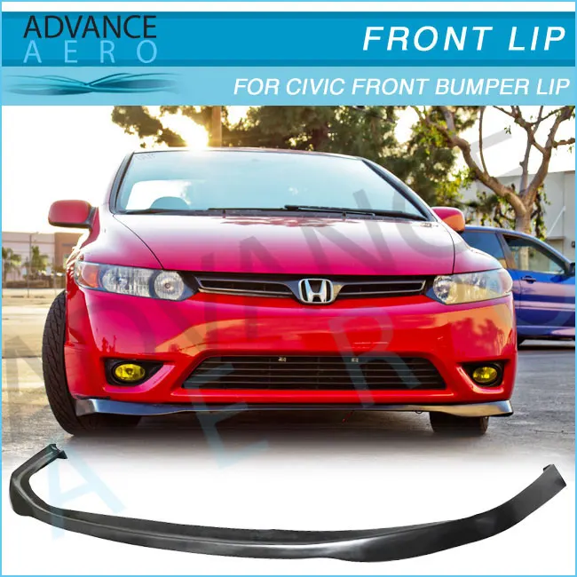 For 1996 1998 Honda Civic 2 3 4dr Sir Style Pu Front Bumper Lip
