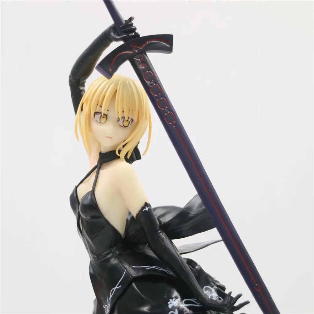 Черное платье Fate/Keep Night Saber элегантные Игрушки для девочек из ПВХ фигурки