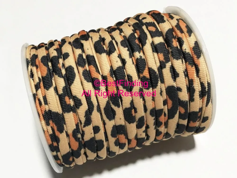 

Leopard lycra cord 5mm Elastic lycra cord stitched Lycra strips
