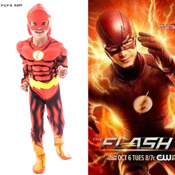 

Boys Halloween The Flash Movie Costume for Kids Children Justice League Cosplays stage play Carnival Purim Christmas Party dress
