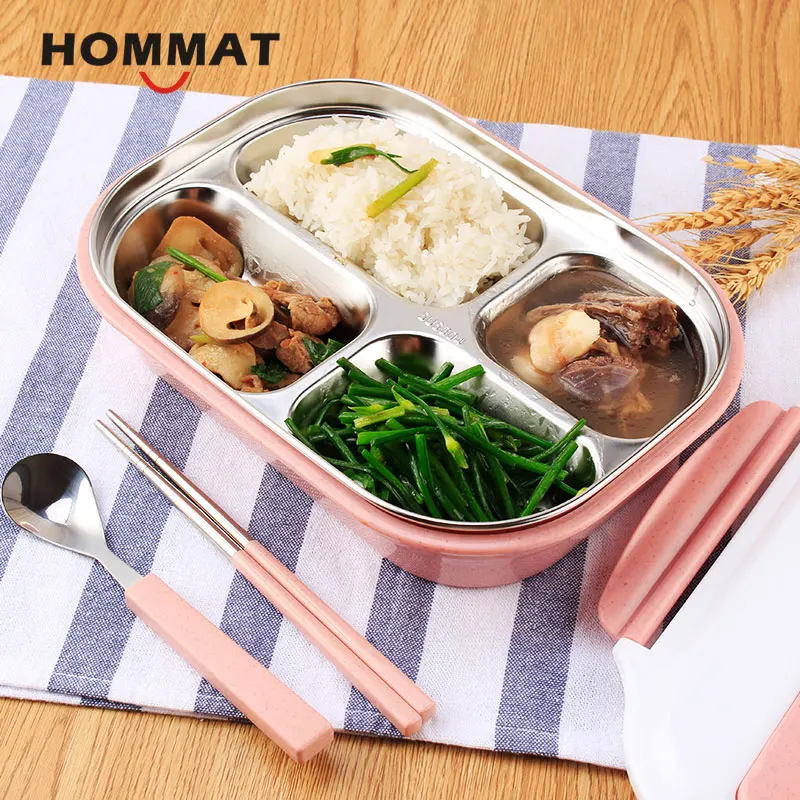 Нержавеющая сталь японский обед коробок с отделениями печь Bento Box для детей школьные пикник с подогревом пищевые контейнеры ланч бокс с подогревом