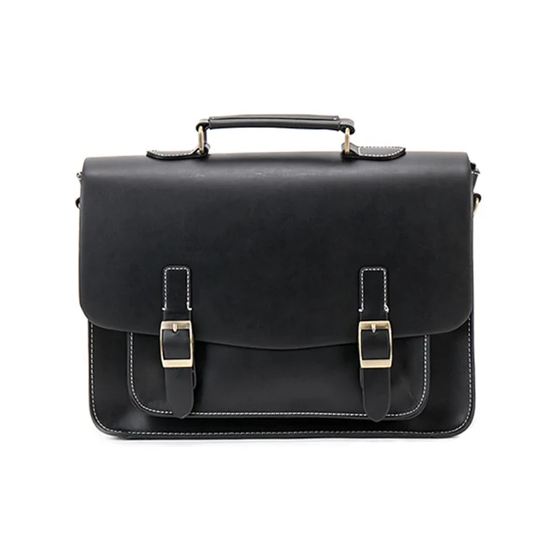 Портфель, кожаная сумка с двойной пряжкой, большая наружная сумка с клапаном, длинная сумка на плечо, сумка через плечо, мужская сумка